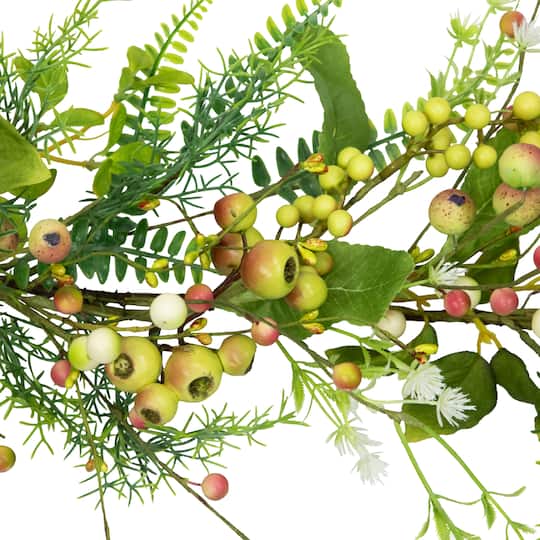 5ft. Berry & Crabapple Fern Foliage Spring Garland